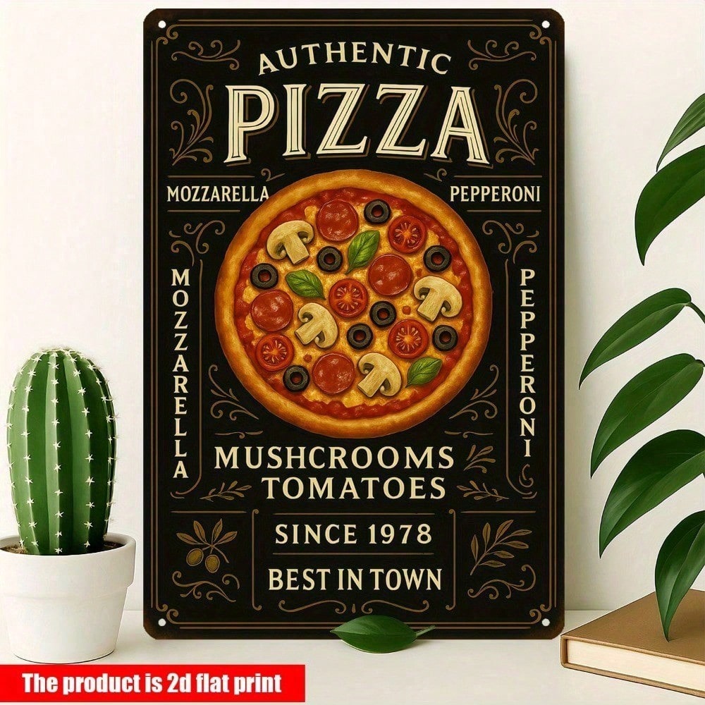 Home Bar And Kitchen - Vintage Pizzeria Metal Tin Sign -