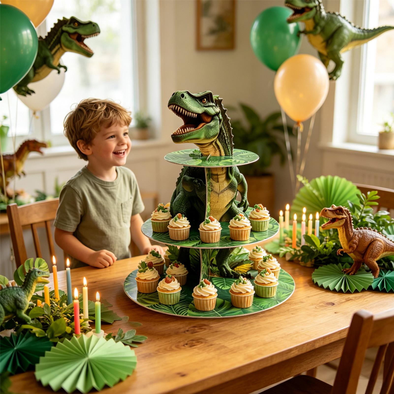 Cupcake Stand 3 Tiers Dinosaur - Home Bar Set 评论和价格