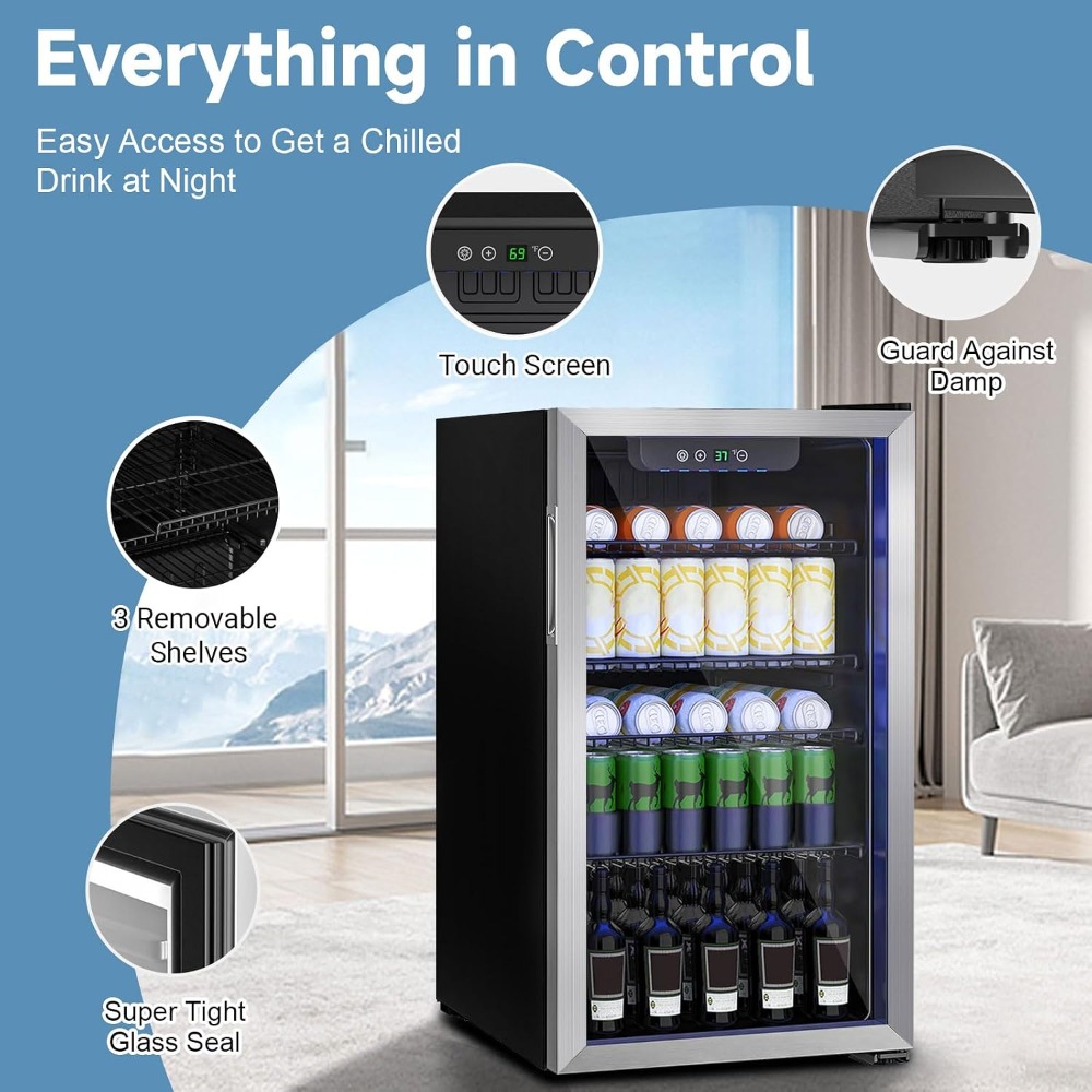 110 Can Compact Beverage Refri - Home Bar And Fridge 评论和价格