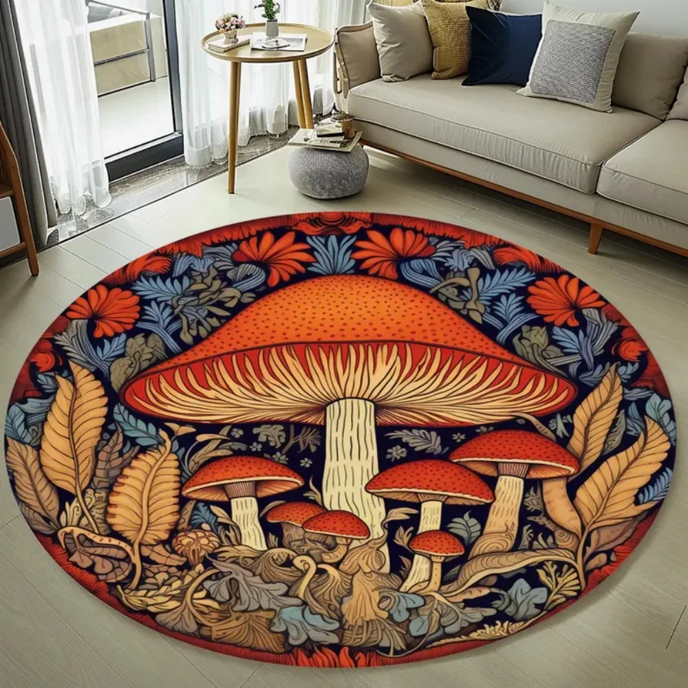 Whimsical Mushroom Round Rug C - Home Bar Lounge 评论和价格