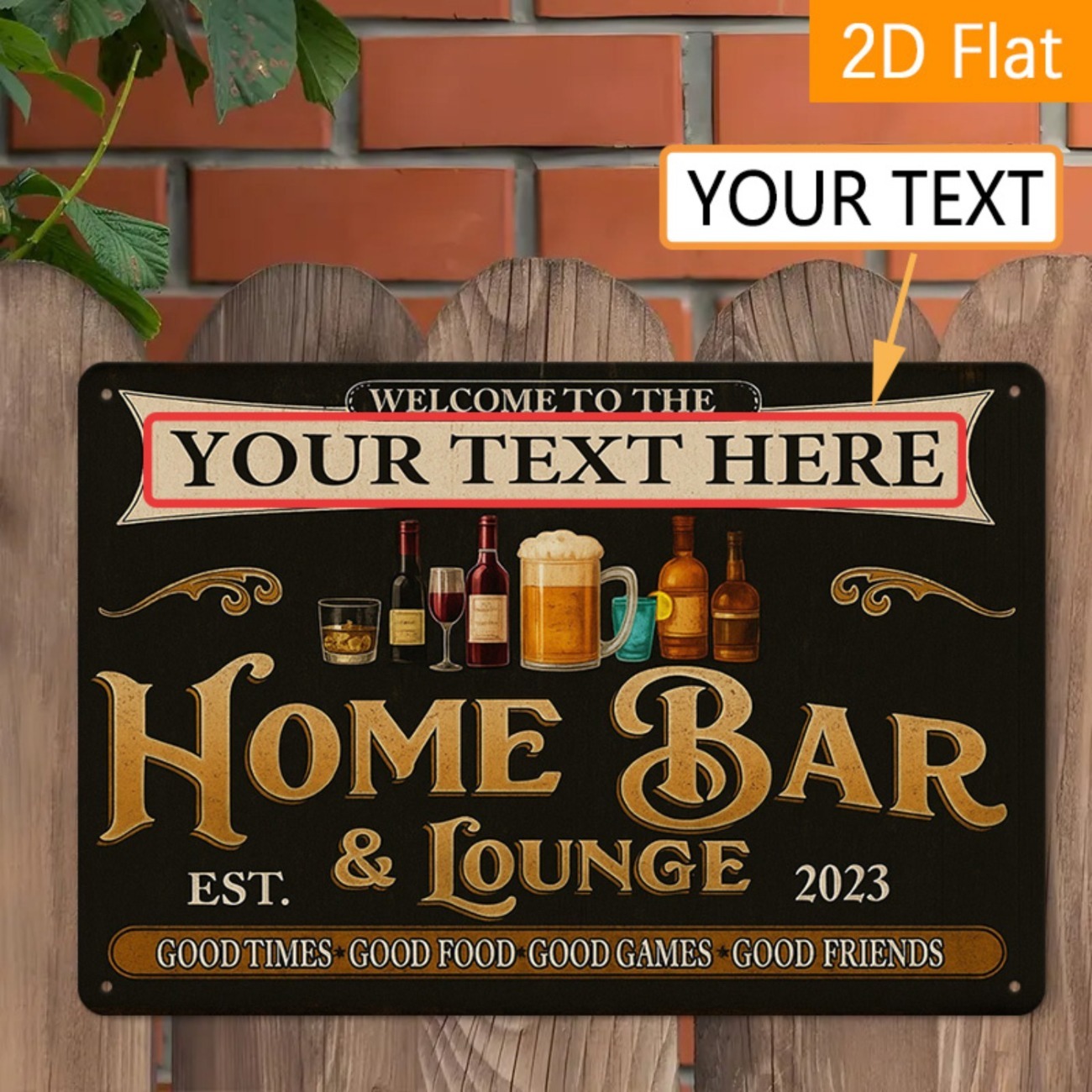 Personalized Custom Vintage Ho - Home Bar Lounge 评论和价格