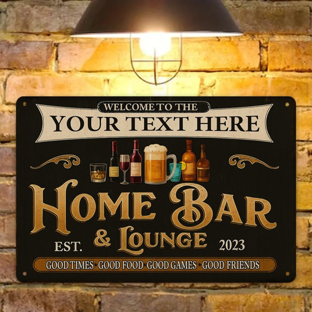 Personalized Custom Vintage Ho - Home Bar Lounge 评论和价格