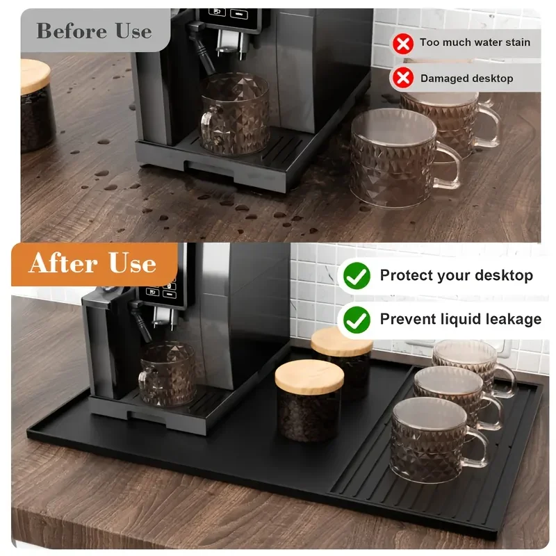 2-in-1 Silicone Coffee Bar Mat - Home Bar And Counter 评论和价格