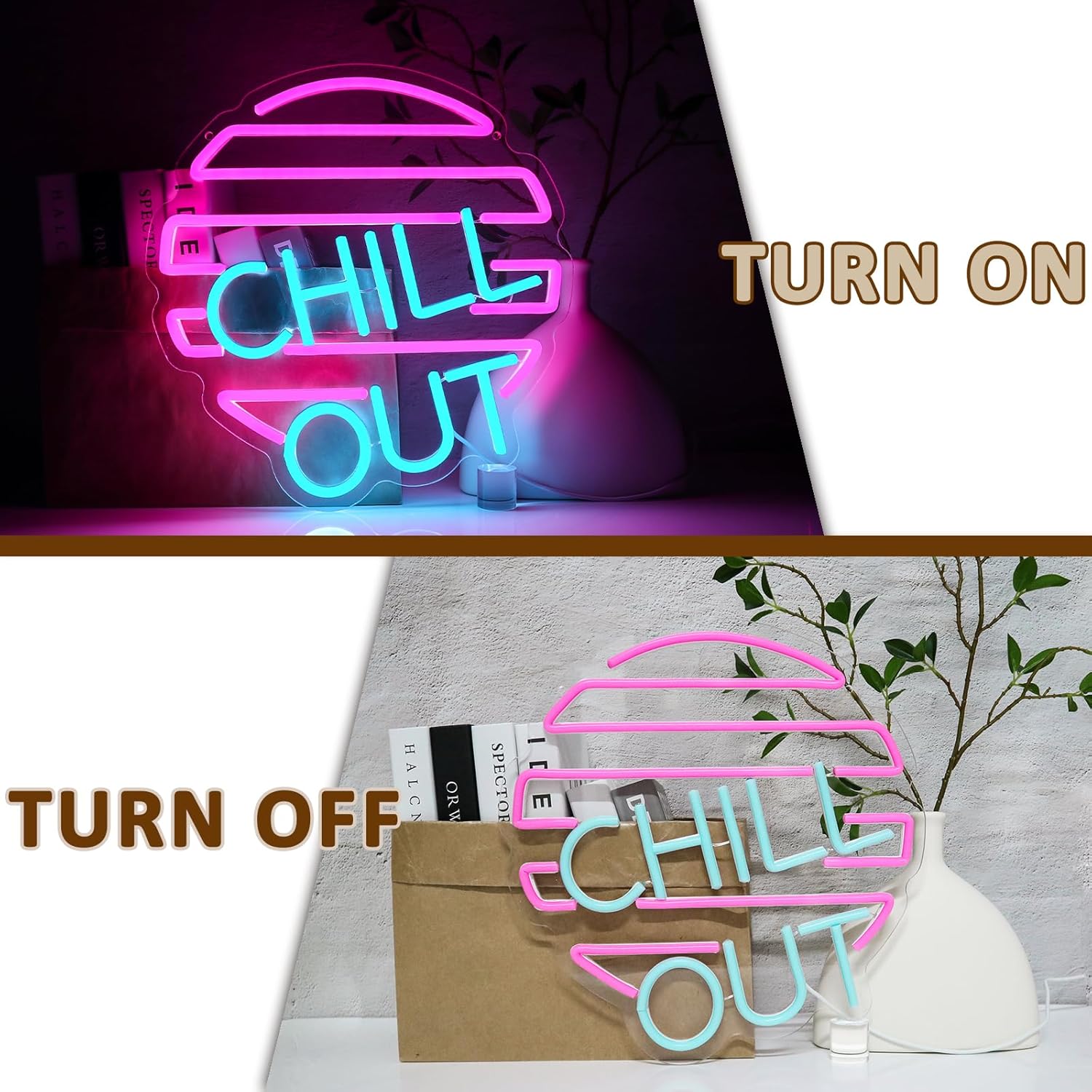 Chill Out Neon Sign for Wall D - Home Bar Lounge 评论和价格