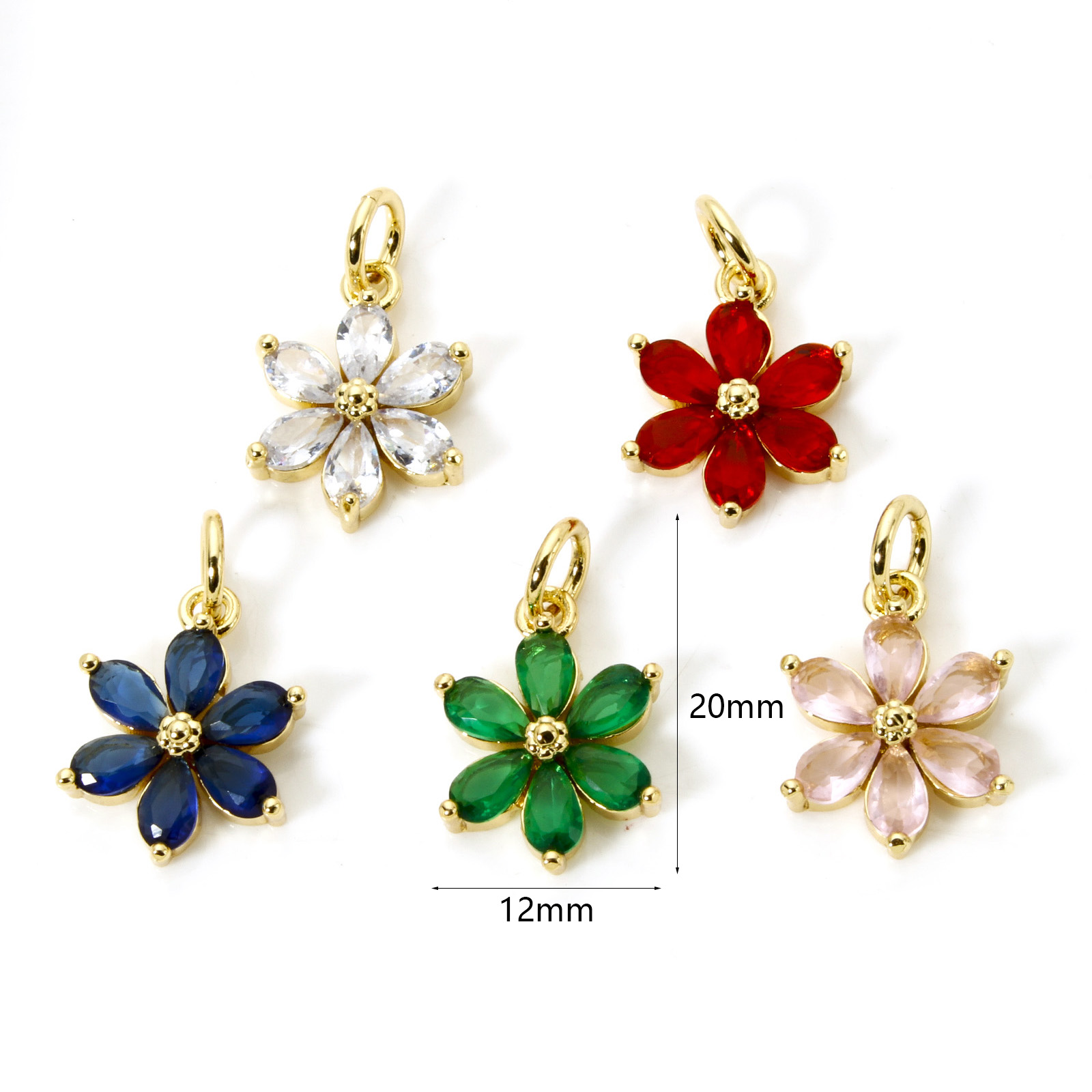 2PCs Glass Flower Shaped Brass - Bar Cart Gold 评论和价格